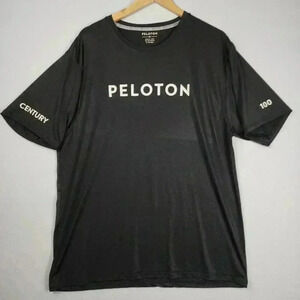Peloton Century 100 Men's Shirt 2XL Black Short Sleeve Poly/Spandex Spin Workout